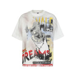 Men's t-shirt with rhinestone print, 100% cotton print