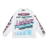 Men's long-sleeve t-shirt - washed cotton print - streetwear