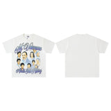 Valley t-shirt men's short-sleeved street printing hot diamond washed cotton