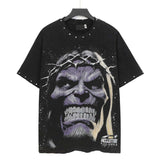 Men's t-shirt short sleeve hot diamond printing g pure cotton hip hop street printing