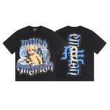 Mixed emotion men's t-shirt - short sleeve, hotfix rhinestone print, 100% cotton