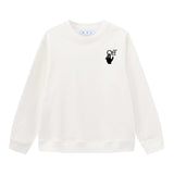 Off OW White Sweatshirt Blue warning line
