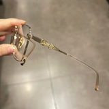 CHH Chrome Hearts Glasses Pure Titanium Ultra Light Business Vintage Polygonal Glasses Frame