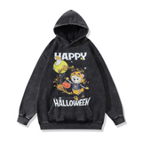 Unisex Vintage Hoodie print wash hooded sweater