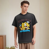 Men T Shirts Vintage Cartoon Printed Short Sleeve T-shirt