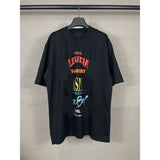 Men T-shirts make old short-sleeved T-shirts loose and casual