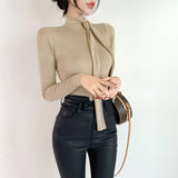 Women Long Sleeve Shirt Bottoming Shirt T-shirt Tights Top for Women