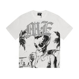 Mixed emotion men's t-shirt - short sleeve, rhinestone print, 100% cotton