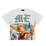 Mixed Emotion T-Shirt Alien Print Diamond Casual Loose Short Sleeve T-Shirt