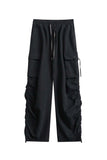 Unisex Pants Autumn Washed Drawstring Casual Pants