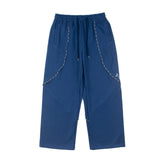 Hip-hop pants american street high street patchwork embroiderletter webbing casualloose terry sports sweatpants pants
