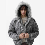 Unisex Down Jacket Men's Winter Fleece Collar
