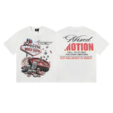 Mixed emotion men's t-shirt - short sleeve, rhinestone print, 100% cotton