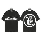 Men's t-shirt, hip-hop print, 100% cotton, printed, washed