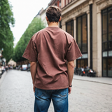 Men T Shirts Vintage High Street Washed Distressed Letters Printing
