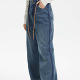 Unisex Pants Autumn Button Jeans