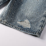 Purple Brand Denim Shorts rhinestone