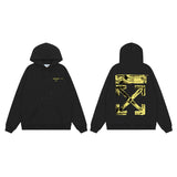 Off OW White Hoodie Yellow Cross