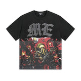 Mixed emotion men's t-shirt - short sleeve, rhinestone print, 100% cotton