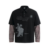 Unisex long-sleeved shirt men's autum lapel sweatshirts