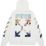 Off OW White Hoodie Monet oil paintings