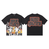 Men's t-shirt with rhinestone print, 100% cotton, american vintage style