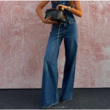 Women's sleeveless vest & wide-leg denim set - spring/summer amazon us/eu cross-border fashion