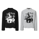Unisex long-sleeved shirt autumretro dark punk