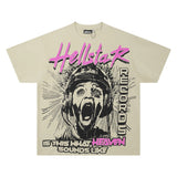 Hip-hop streetwear short sleeve tee - 100% cotton street print