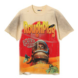 Rough play hot diamond cotton t-shirt g direct injection hip hop printing
