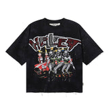 Bkys american hot diamond washed pure cotton t-shirt g direct injection hip hop printing