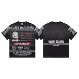 Vally men's short-sleeve t-shirt - washed, streetwear print, european & american style
