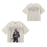 Bkys hot diamond washed pure cotton hip hop direct spray printed t-shirt g