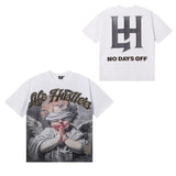Life hustlers hot diamond direct injection hip hop printing pure cotton t-shirt g