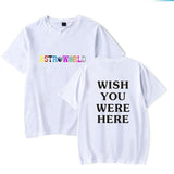 2024Plant Feather Print T-shirt Fashion Cartoon Plant Feather Print Women's Short Sleeve