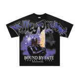 Washed duaa pure cotton t-shirt g retro print