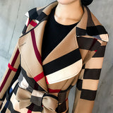 Women Coat Autumn and Winter Women's Lapel Slim-Fit Long