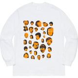 Men T-shirts 19FW FACES TEE printed crew neck cotton long-sleeved T-shirt bottoming shirt