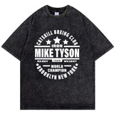 Mike Tyson T-Shirt Vintage Character Print Loose T-Shirt