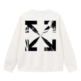 Off OW White Sweatshirt Oil painting of a girl playing the piano