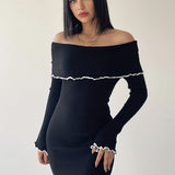 Women Dresses Dress Sexy Flare Sleeve Backless Dress