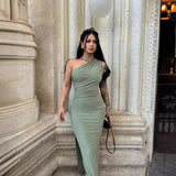Women Dresses Summer One-Shoulder Sleeveless Dress Dress