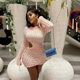 Women Dresses Spring Hollow out Strap Flare Sleeve Sheath Sexy Dress
