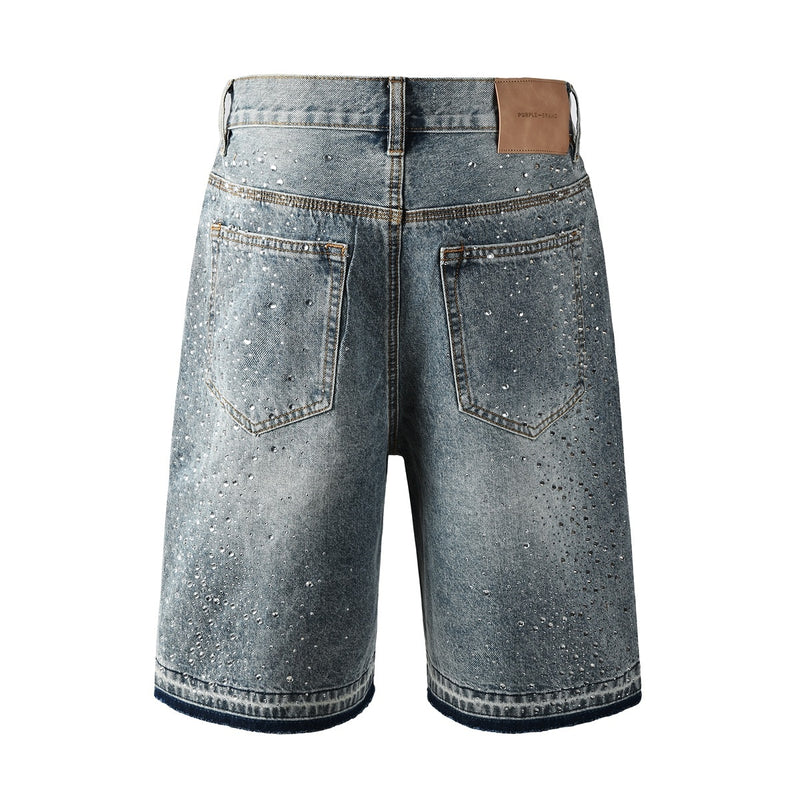 Purple Brand Denim Shorts rhinestone