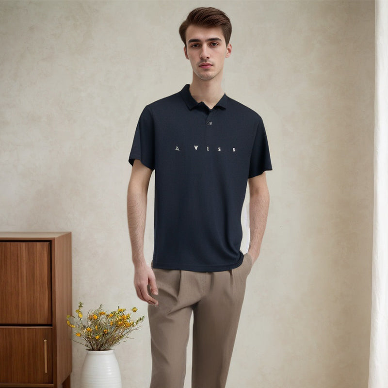 Unisex Polo Shirt Embroidery Short Sleeve Summer