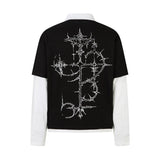 Unisex long-sleeved shirt men's autum lapel