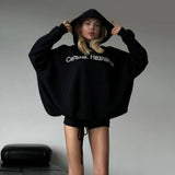 Women Sweatshirt Printed Sweater Women's Hooded Loose Autumn and Winter