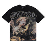 Life hustlers hot diamond washed printingpure cotton t-shirt g