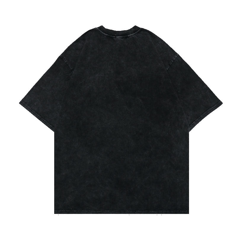Men T Shirt Vintage Singer Portrait Printing Short Sleeve T-shirt Washed Bottoming Shirt Men