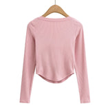 Women T-Shirt Long-Sleeved T-shirt Women's Autumn Design Blouse Bottoming Shirt